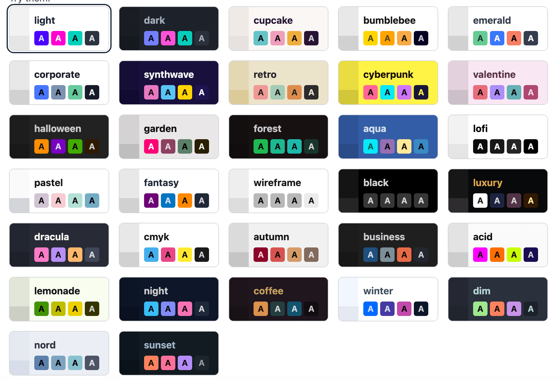 Theme selection in GradeCalculate